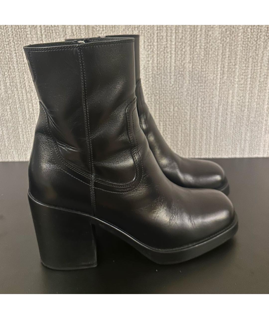 CHRISTIAN DIOR Черные кожаные ботильоны, фото 8