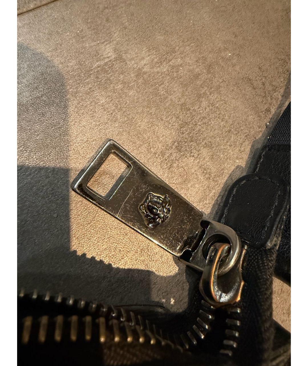 VERSACE Черная кожаная сумка на плечо, фото 5