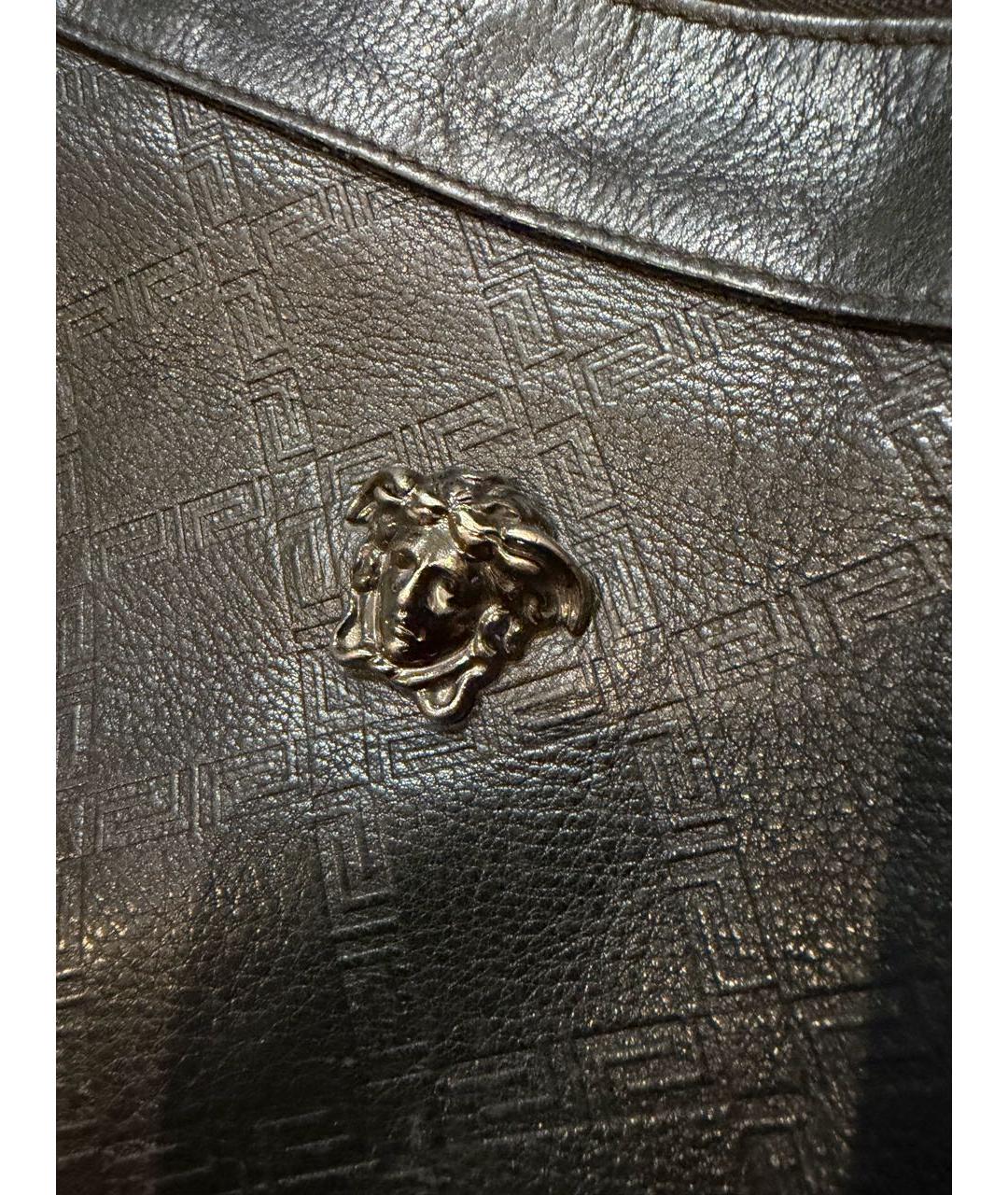 VERSACE Черная кожаная сумка на плечо, фото 3