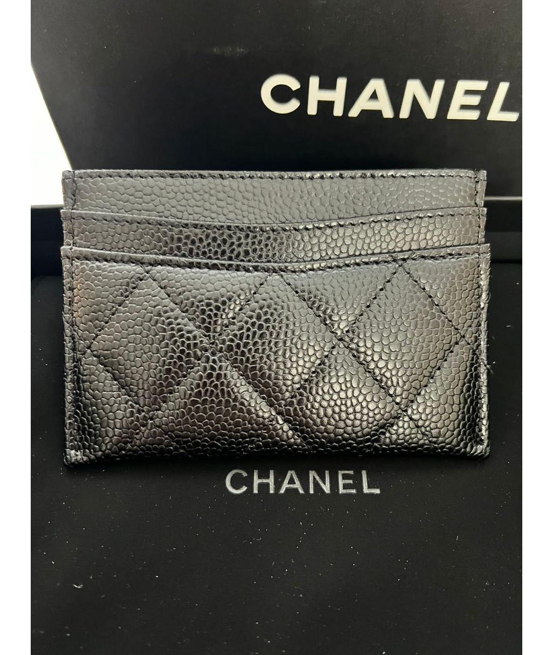 CHANEL Черный кожаный кардхолдер, фото 2