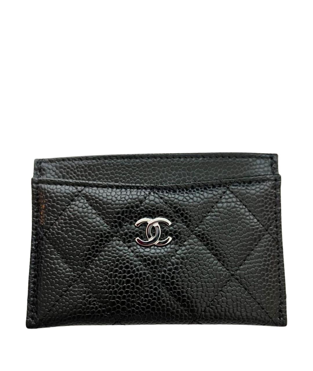 CHANEL Черный кожаный кардхолдер, фото 1