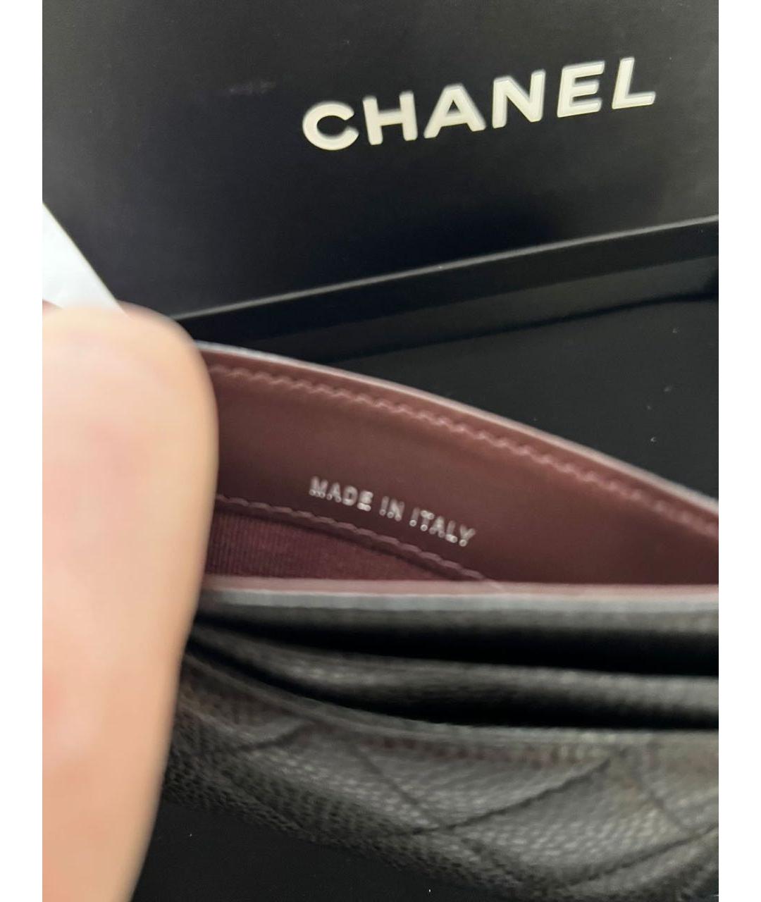 CHANEL Черный кожаный кардхолдер, фото 5