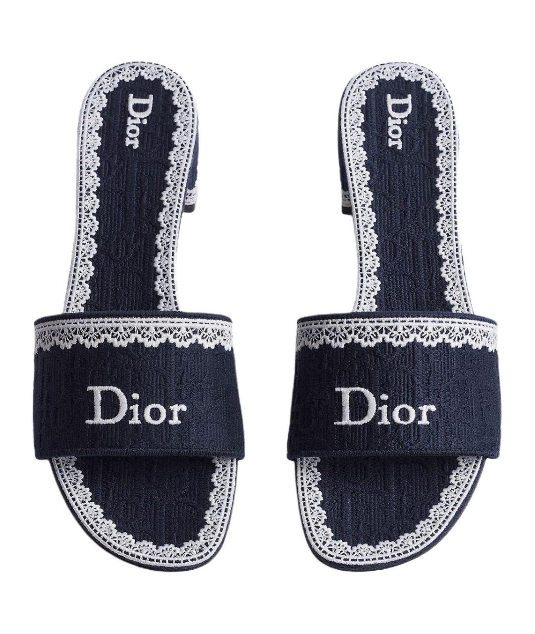 CHRISTIAN DIOR Темно-синие босоножки, фото 5