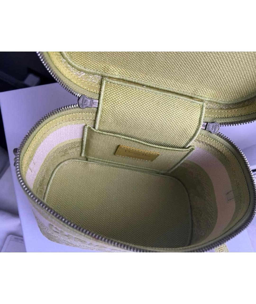 CHRISTIAN DIOR Салатовая жаккардовая сумка через плечо, фото 3