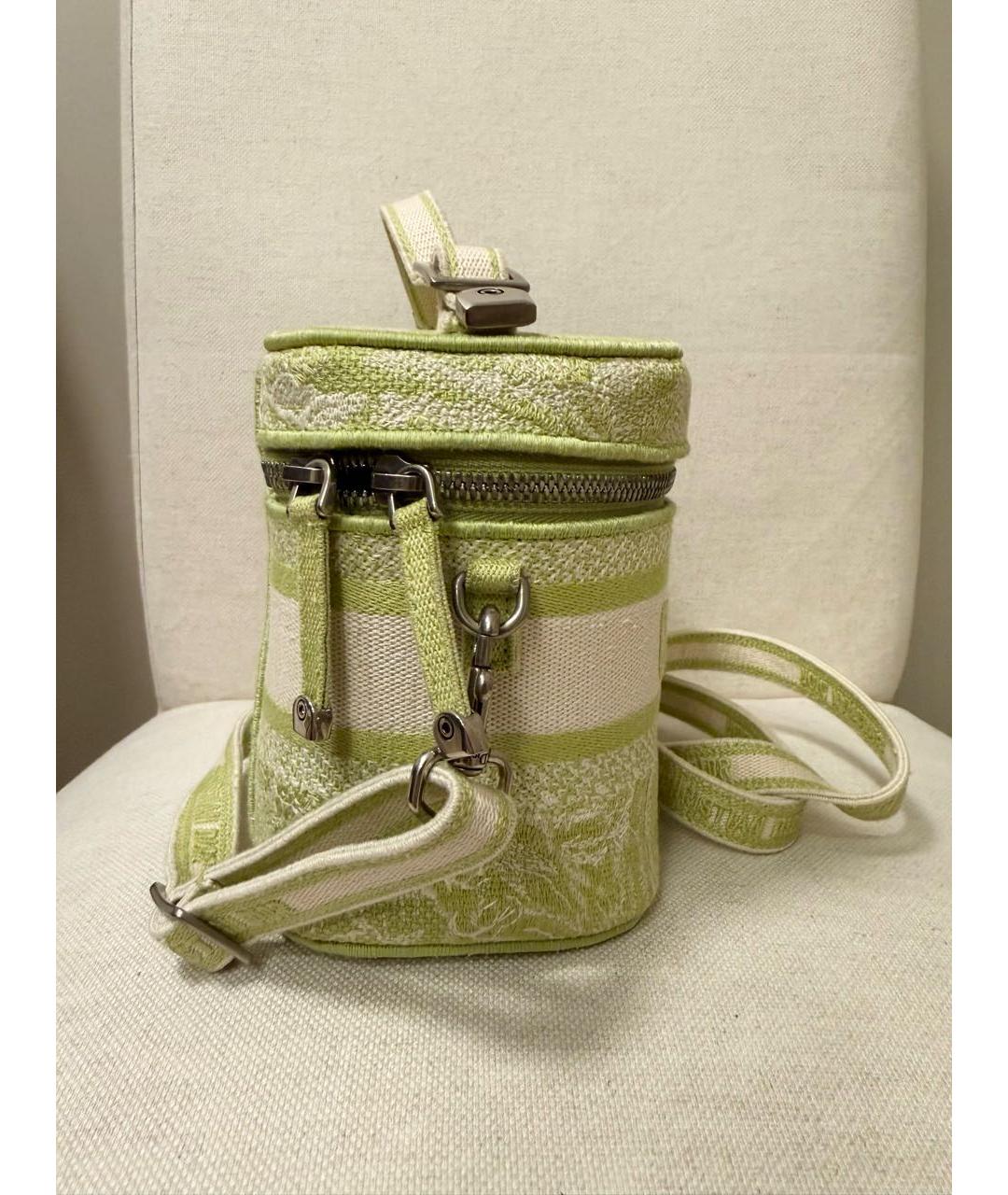 CHRISTIAN DIOR Салатовая жаккардовая сумка через плечо, фото 7