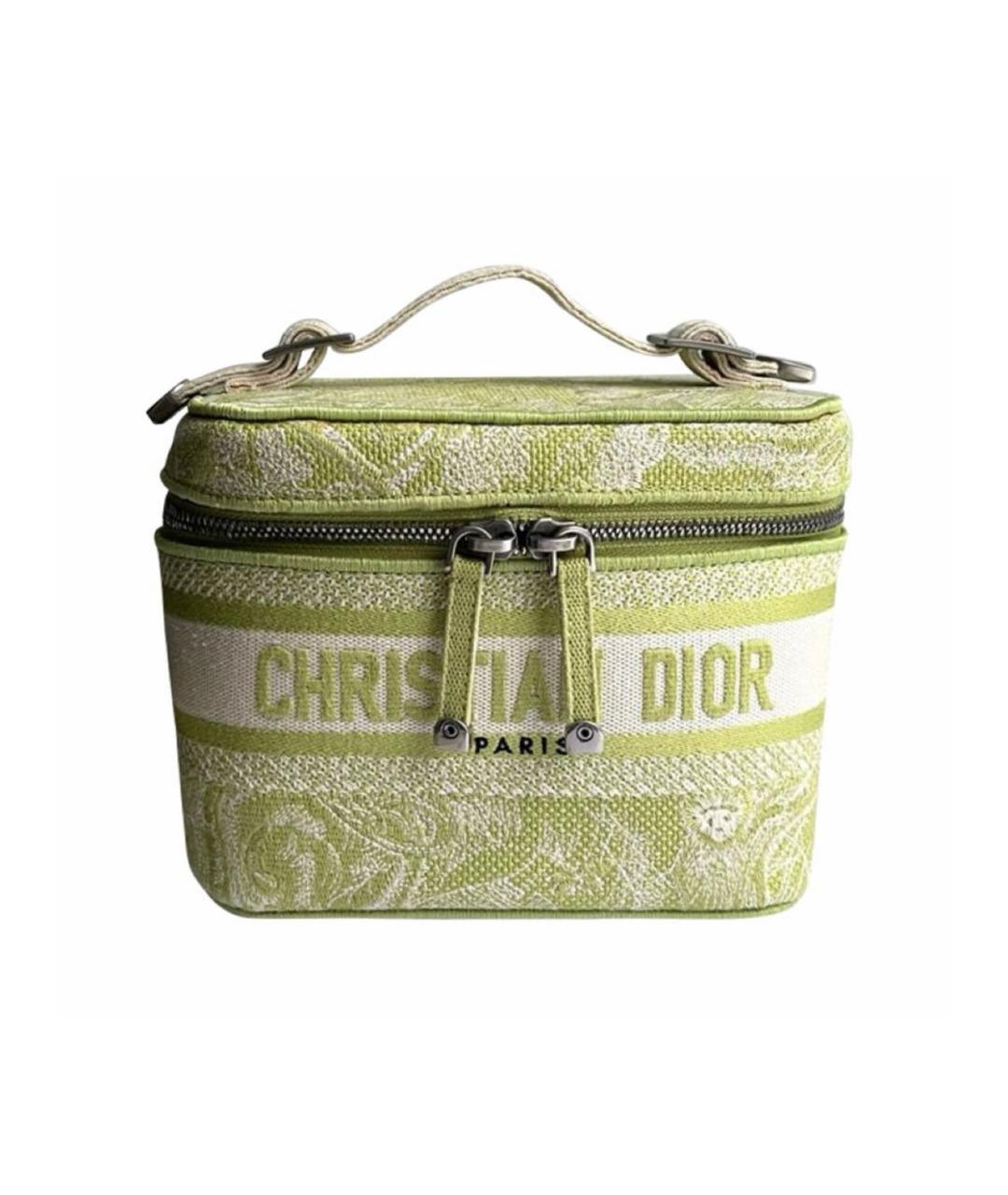 CHRISTIAN DIOR Салатовая жаккардовая сумка через плечо, фото 8