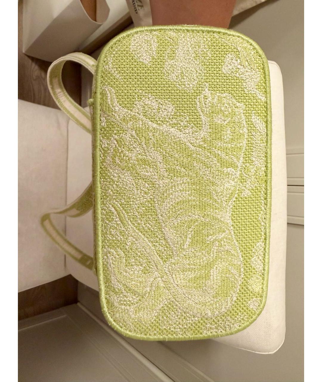 CHRISTIAN DIOR Салатовая жаккардовая сумка через плечо, фото 5