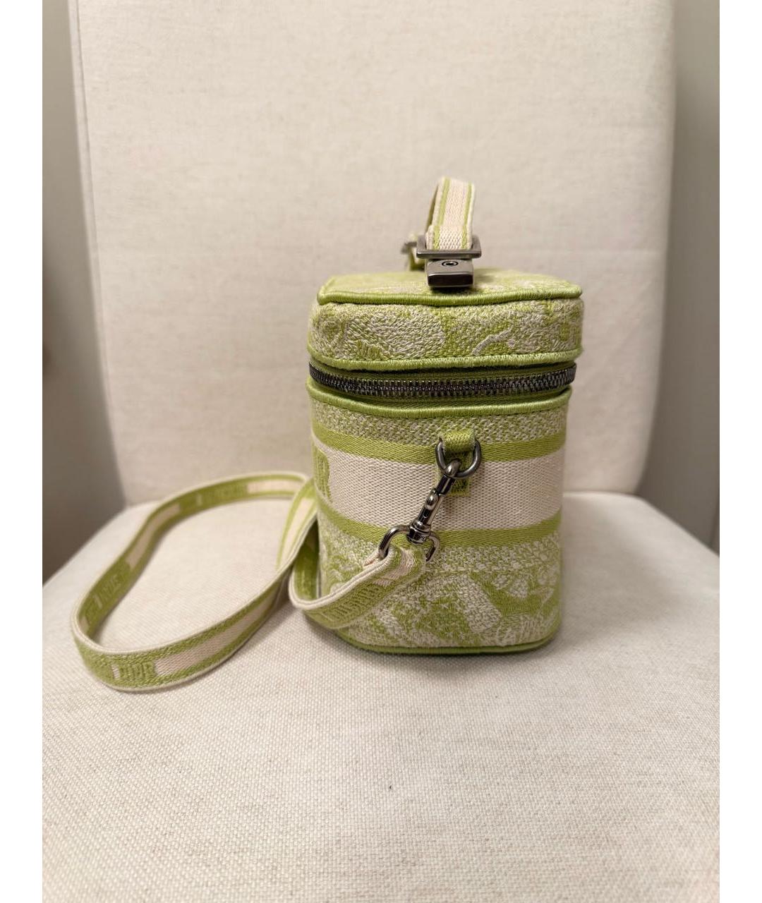 CHRISTIAN DIOR Салатовая жаккардовая сумка через плечо, фото 2