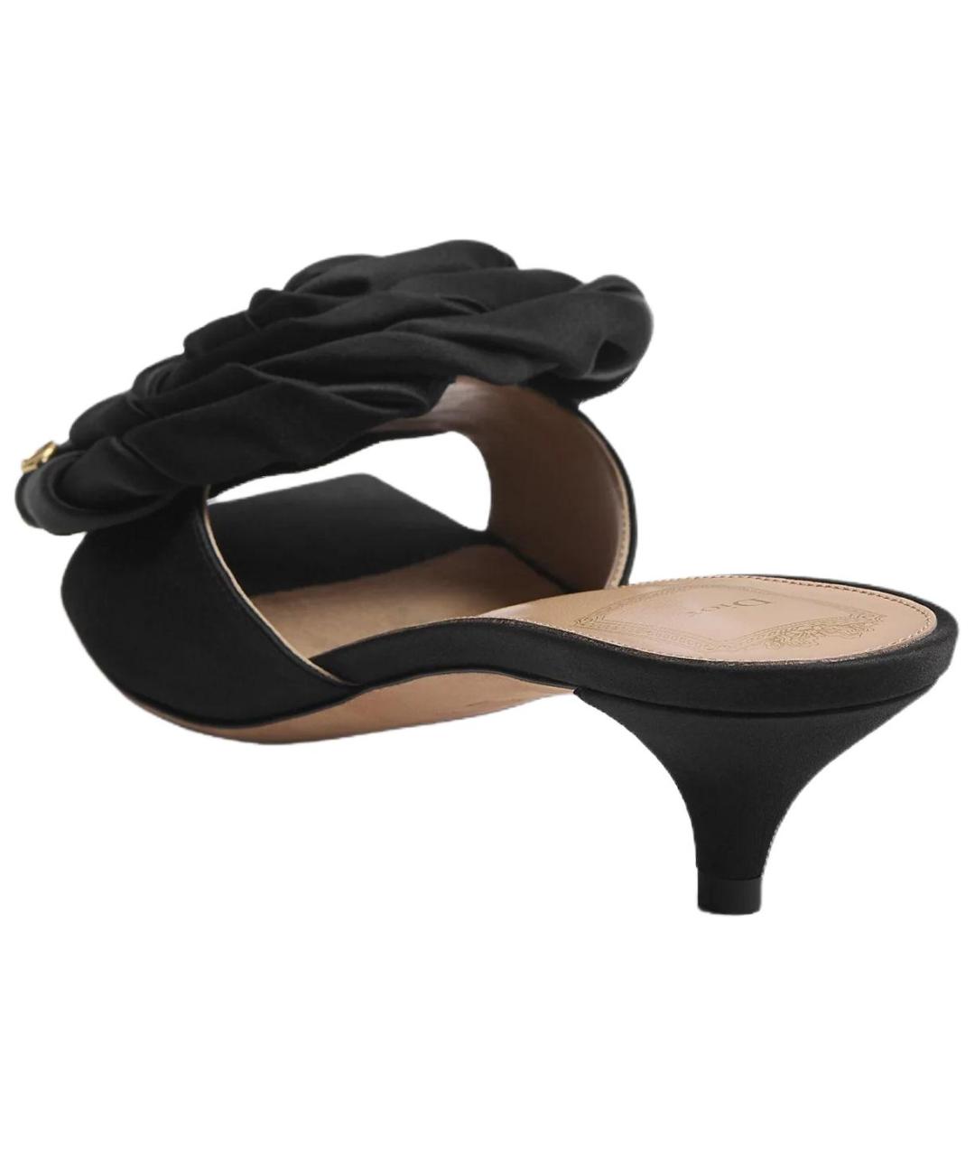 CHRISTIAN DIOR Черные текстильные сандалии, фото 3