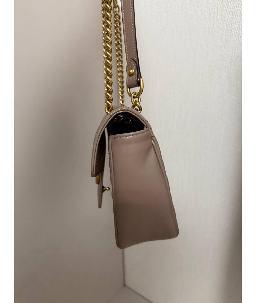 GUCCI Бежевая кожаная сумка через плечо, фото 4
