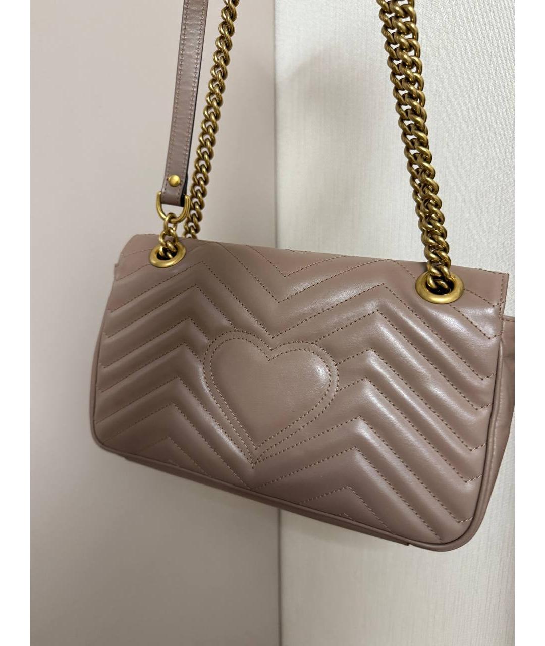 GUCCI Бежевая кожаная сумка через плечо, фото 3