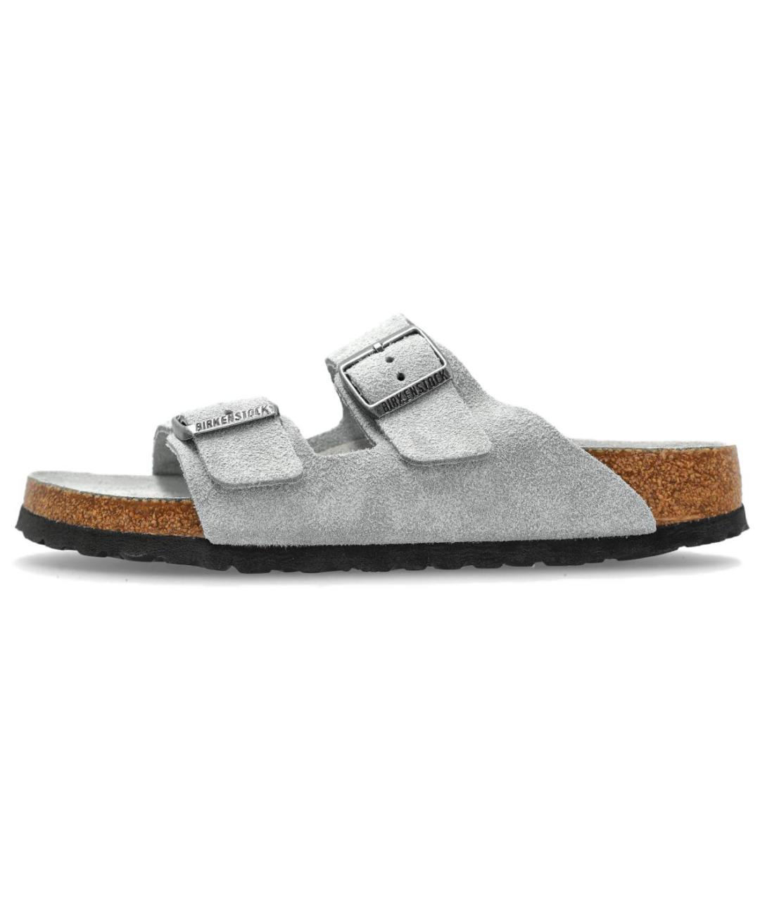 BIRKENSTOCK Серые замшевые сандалии, фото 2
