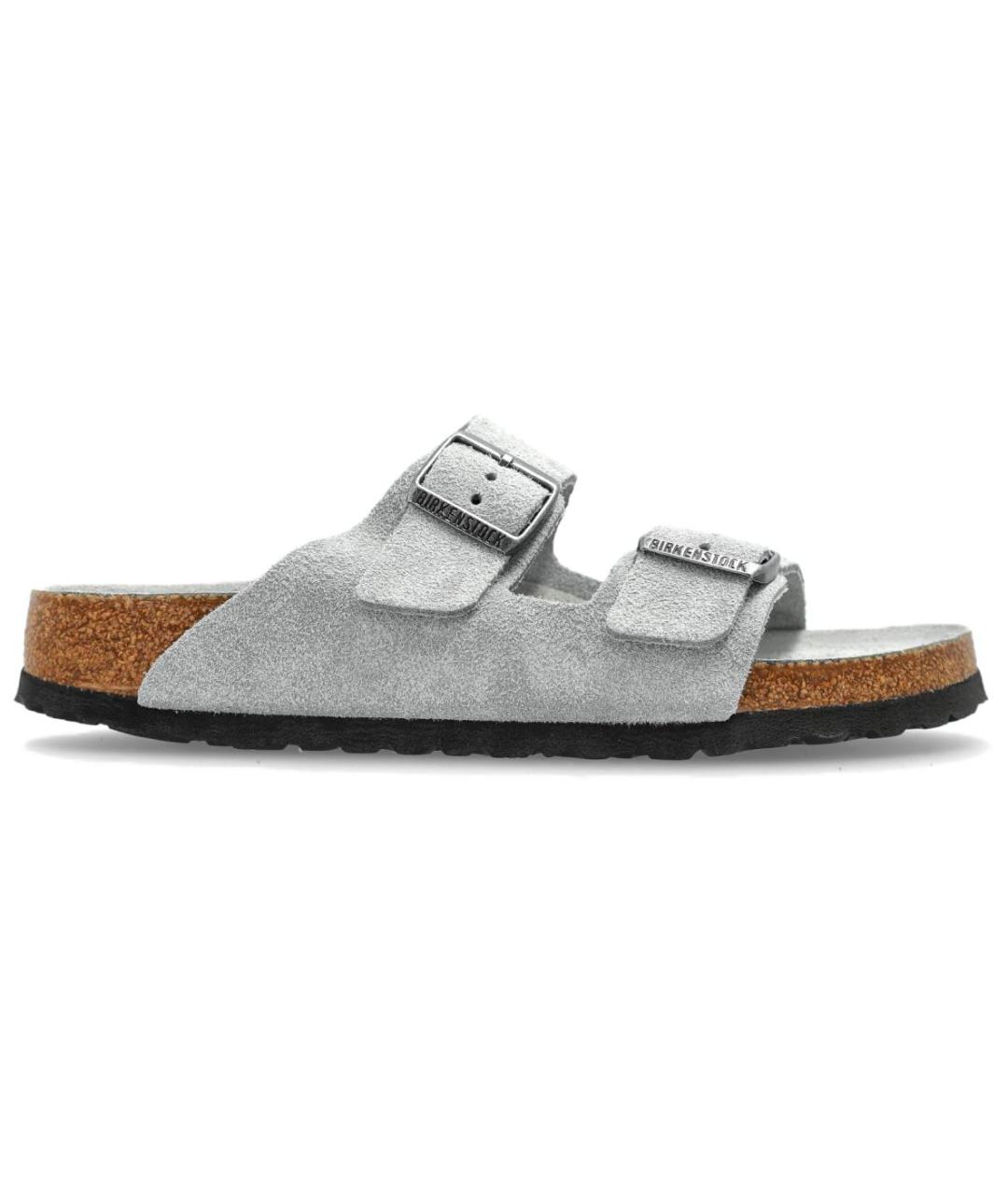 BIRKENSTOCK Серые замшевые сандалии, фото 1