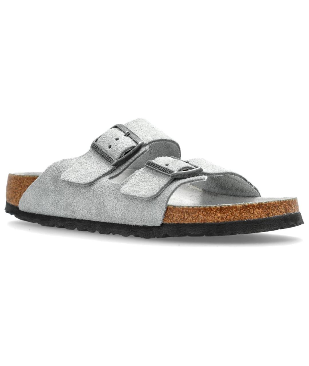 BIRKENSTOCK Серые замшевые сандалии, фото 3