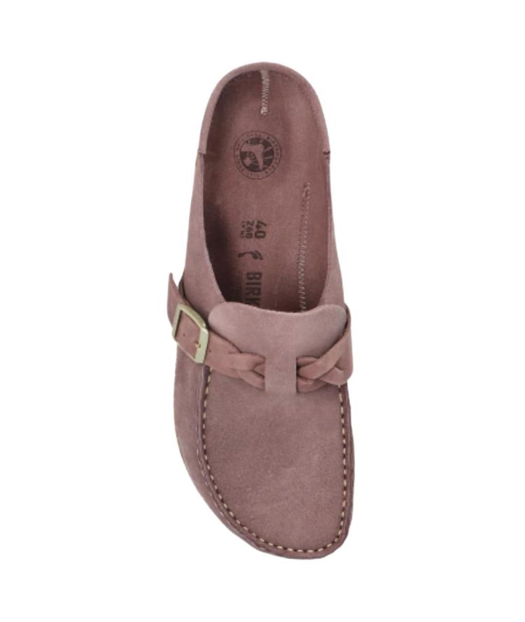 BIRKENSTOCK Фиолетовые замшевые мюли, фото 4