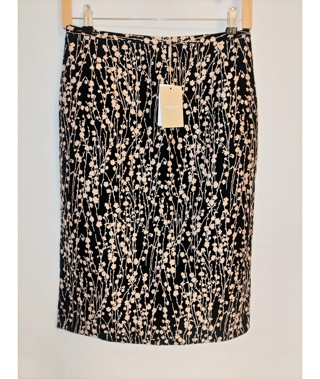 MICHAEL KORS Черная шелковая юбка миди, фото 5