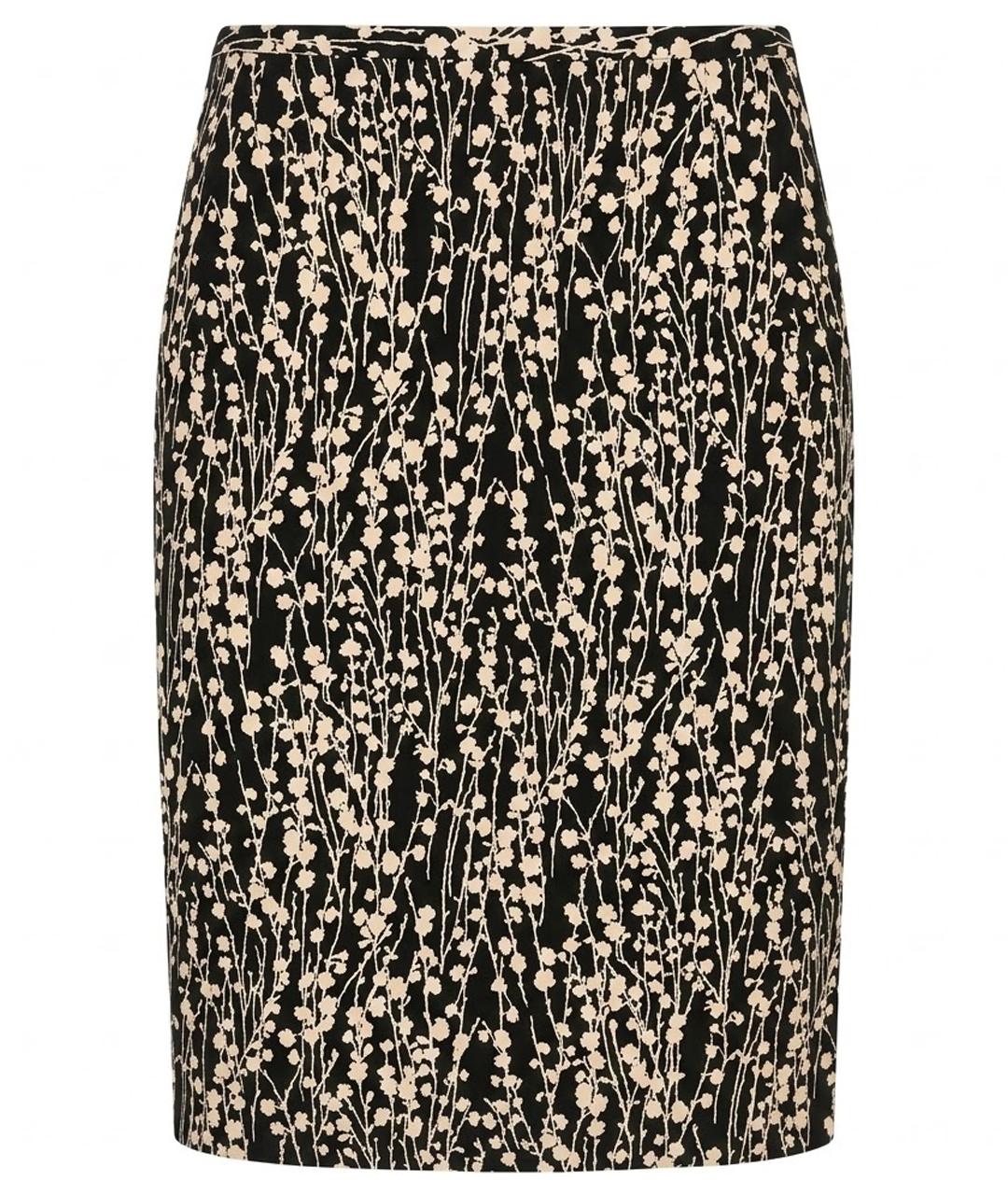 MICHAEL KORS Черная шелковая юбка миди, фото 1