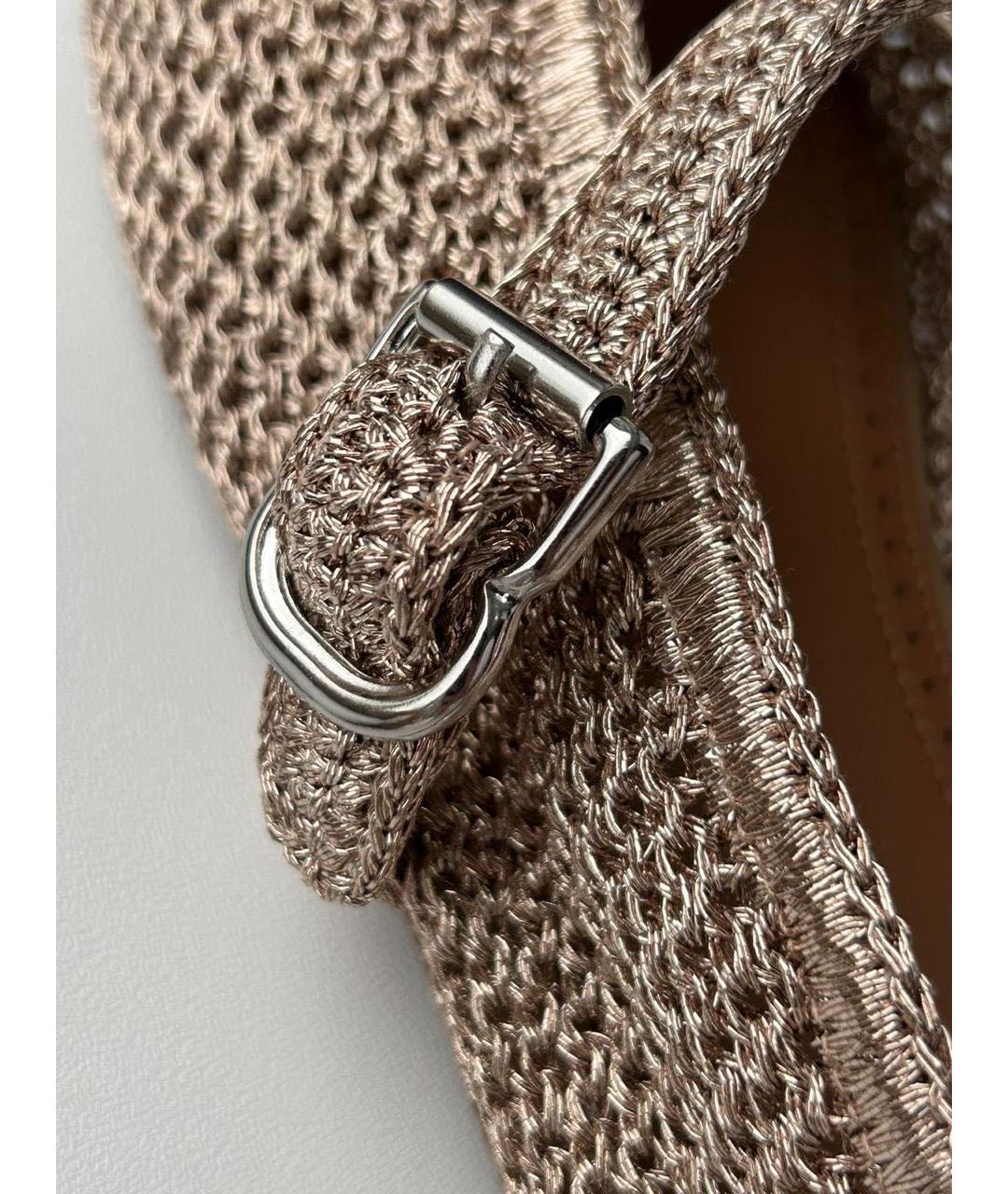 ALAIA Бежевые текстильные балетки, фото 3