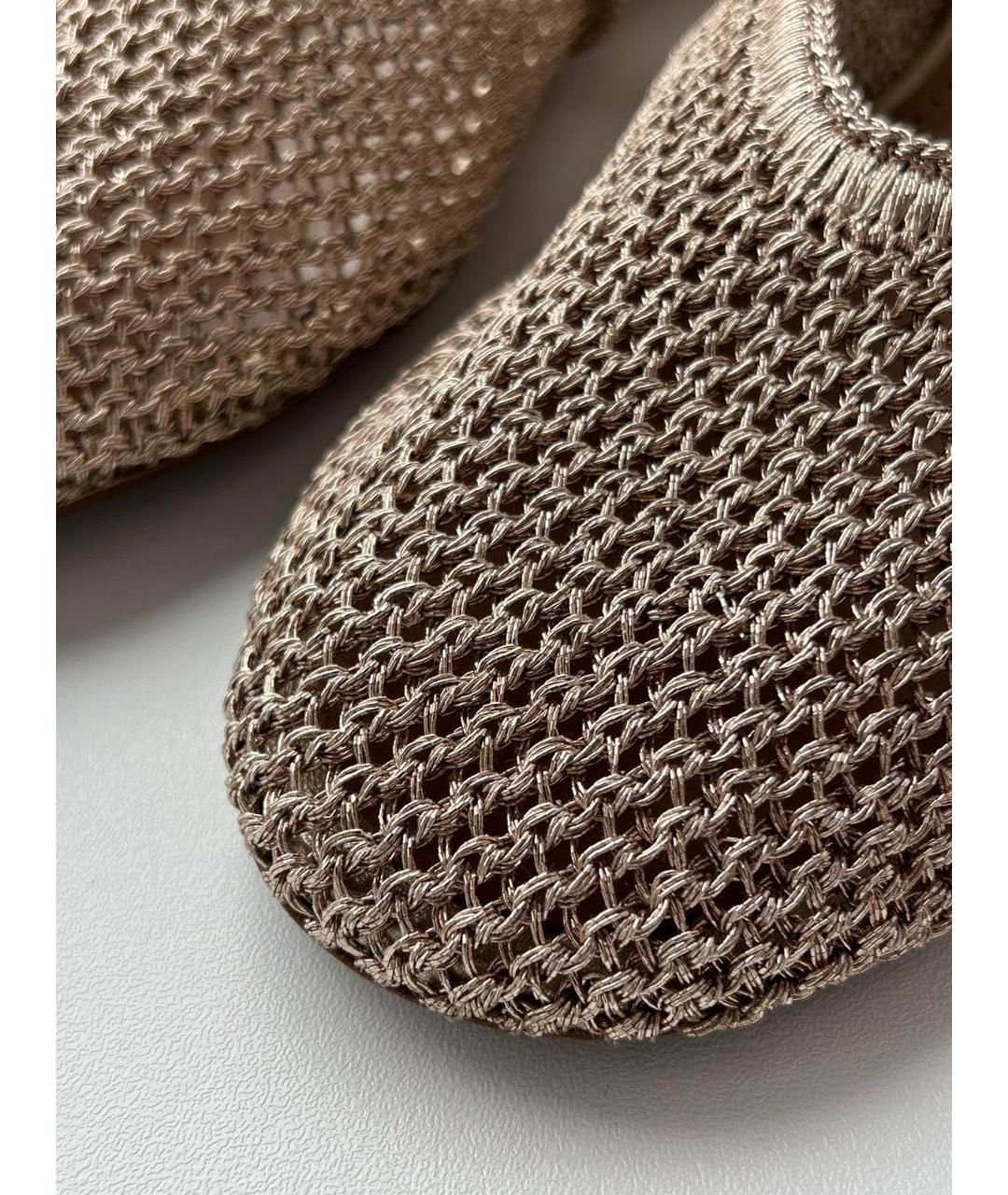 ALAIA Бежевые текстильные балетки, фото 6