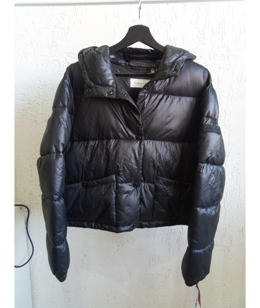CALVIN KLEIN Черный полиамидовый пуховик, фото 6