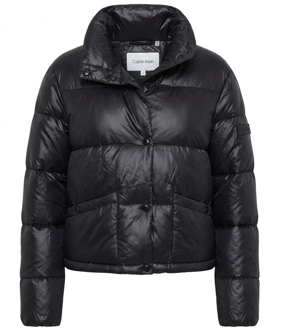 CALVIN KLEIN Черный полиамидовый пуховик, фото 1