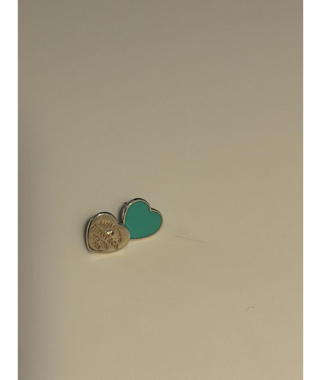 TIFFANY&CO Бирюзовые серебряные серьги, фото 3