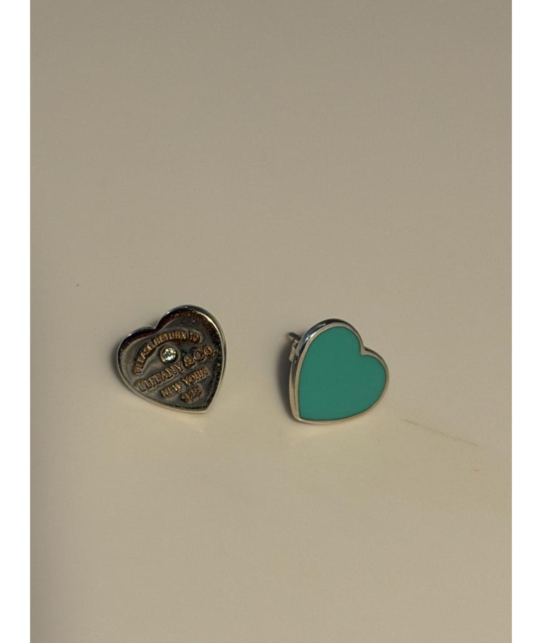 TIFFANY&CO Бирюзовые серебряные серьги, фото 5