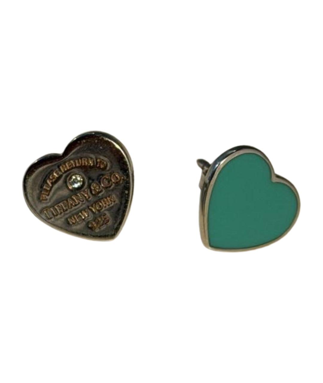 TIFFANY&CO Бирюзовые серебряные серьги, фото 1