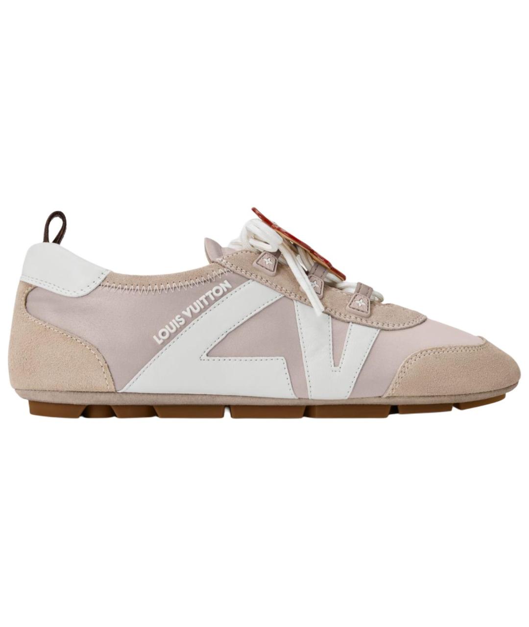 LOUIS VUITTON Коричневые кожаные кроссовки, фото 1