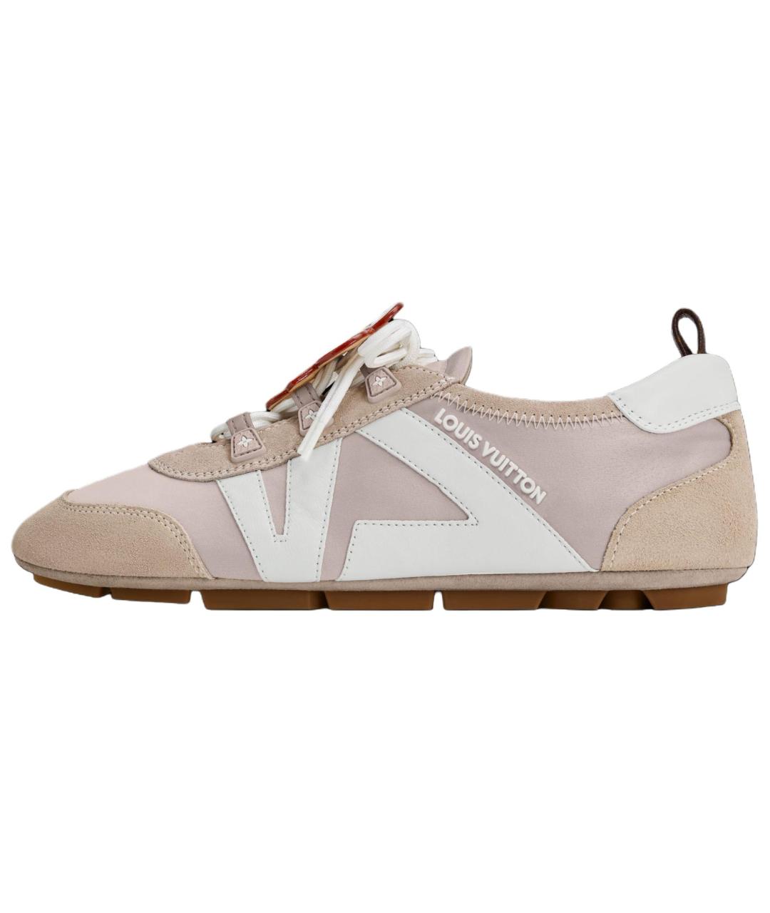 LOUIS VUITTON Коричневые кожаные кроссовки, фото 2