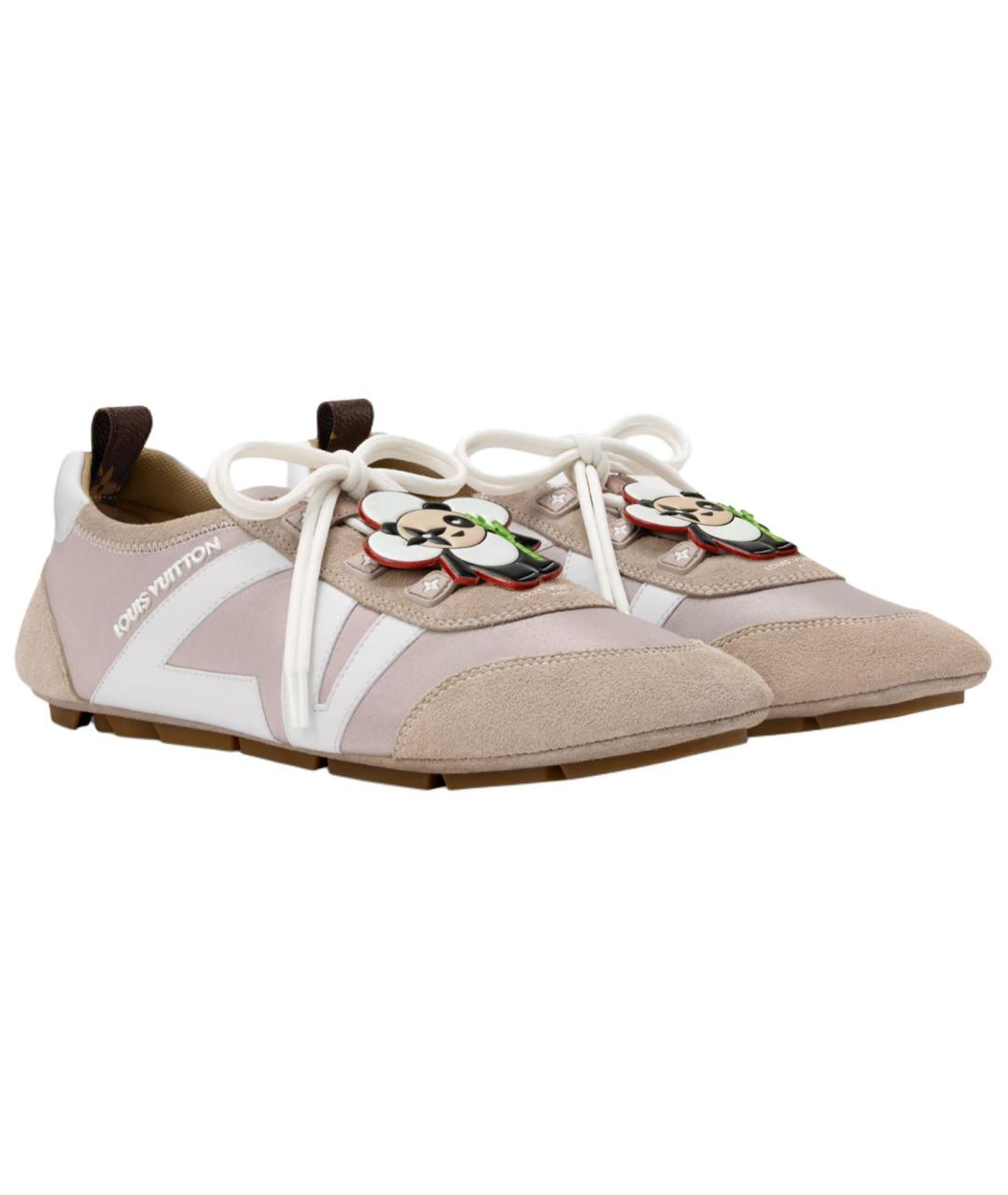 LOUIS VUITTON Коричневые кожаные кроссовки, фото 3
