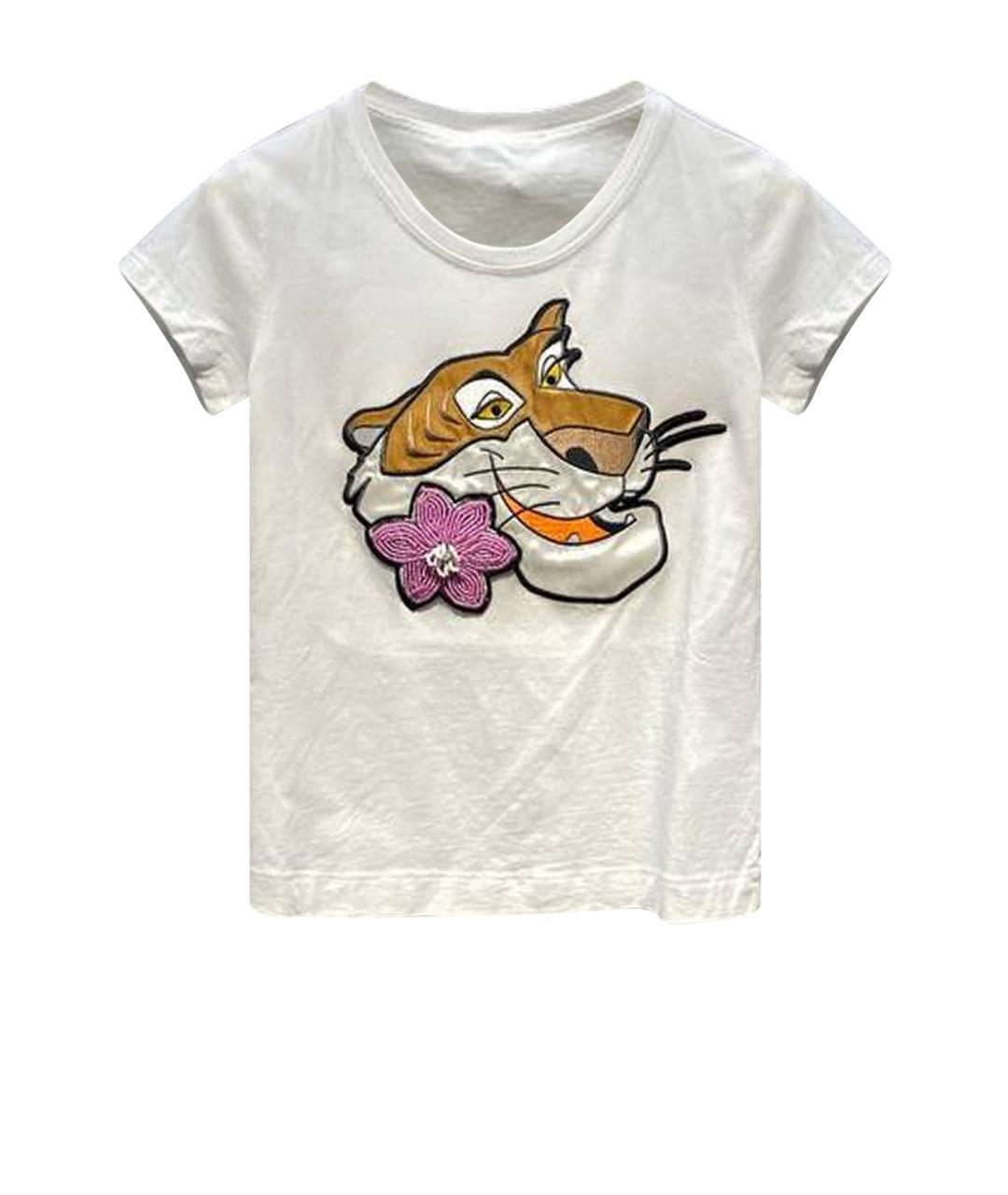 MONNALISA Белый хлопковый детская футболка / топ, фото 1