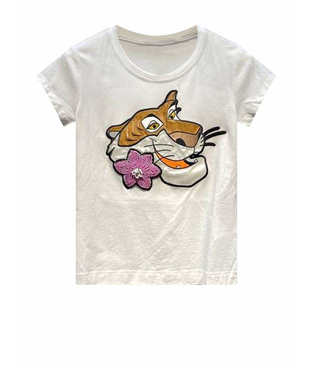 MONNALISA Белый хлопковый детская футболка / топ, фото 4