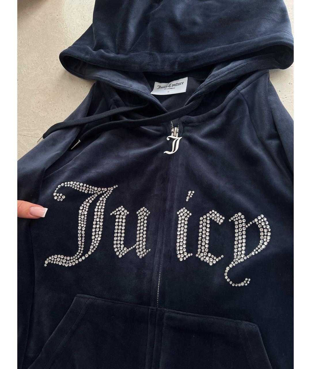 JUICY COUTURE Темно-синий велюровый спортивные костюмы, фото 4