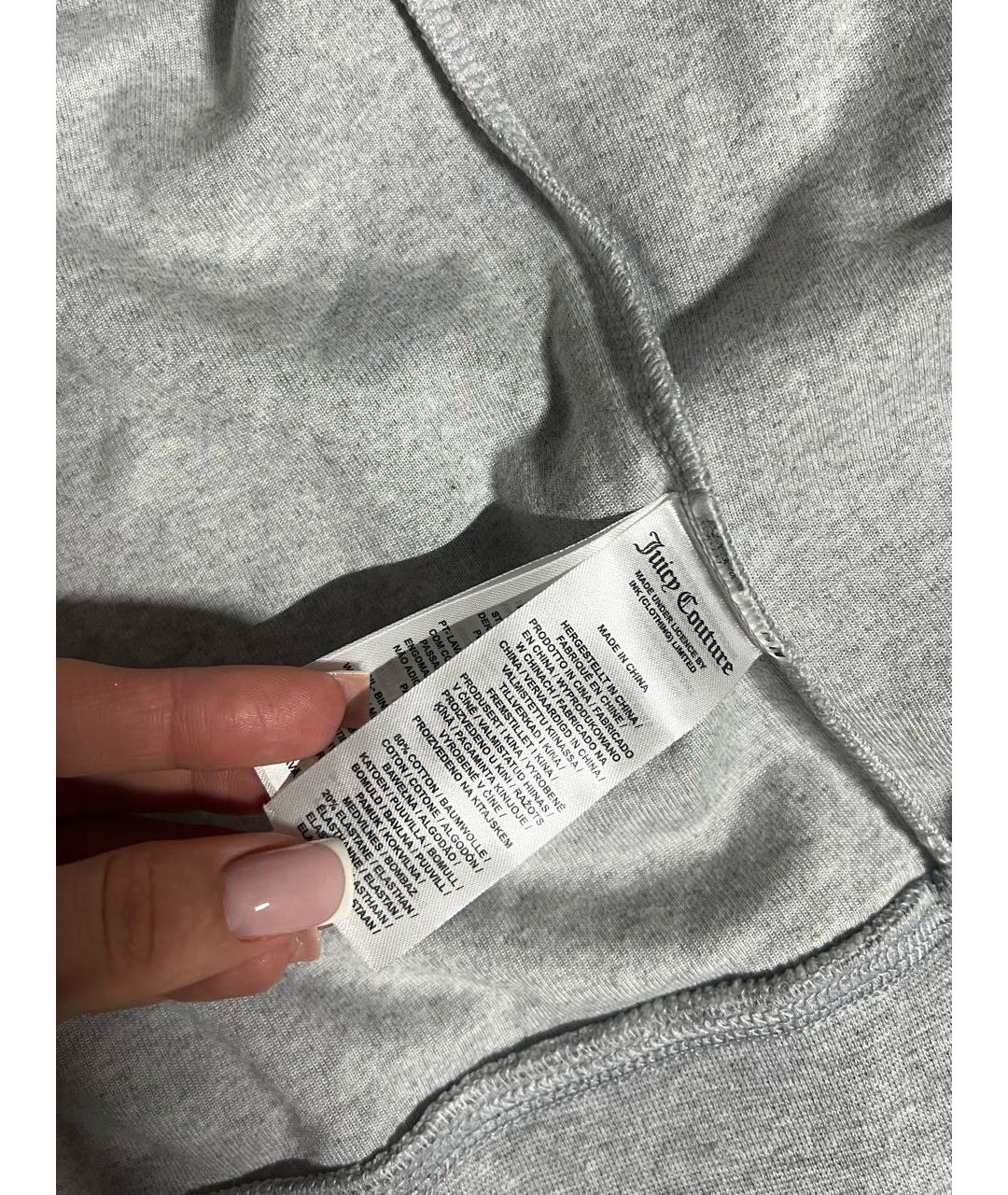 JUICY COUTURE Серый хлопковый спортивные костюмы, фото 4
