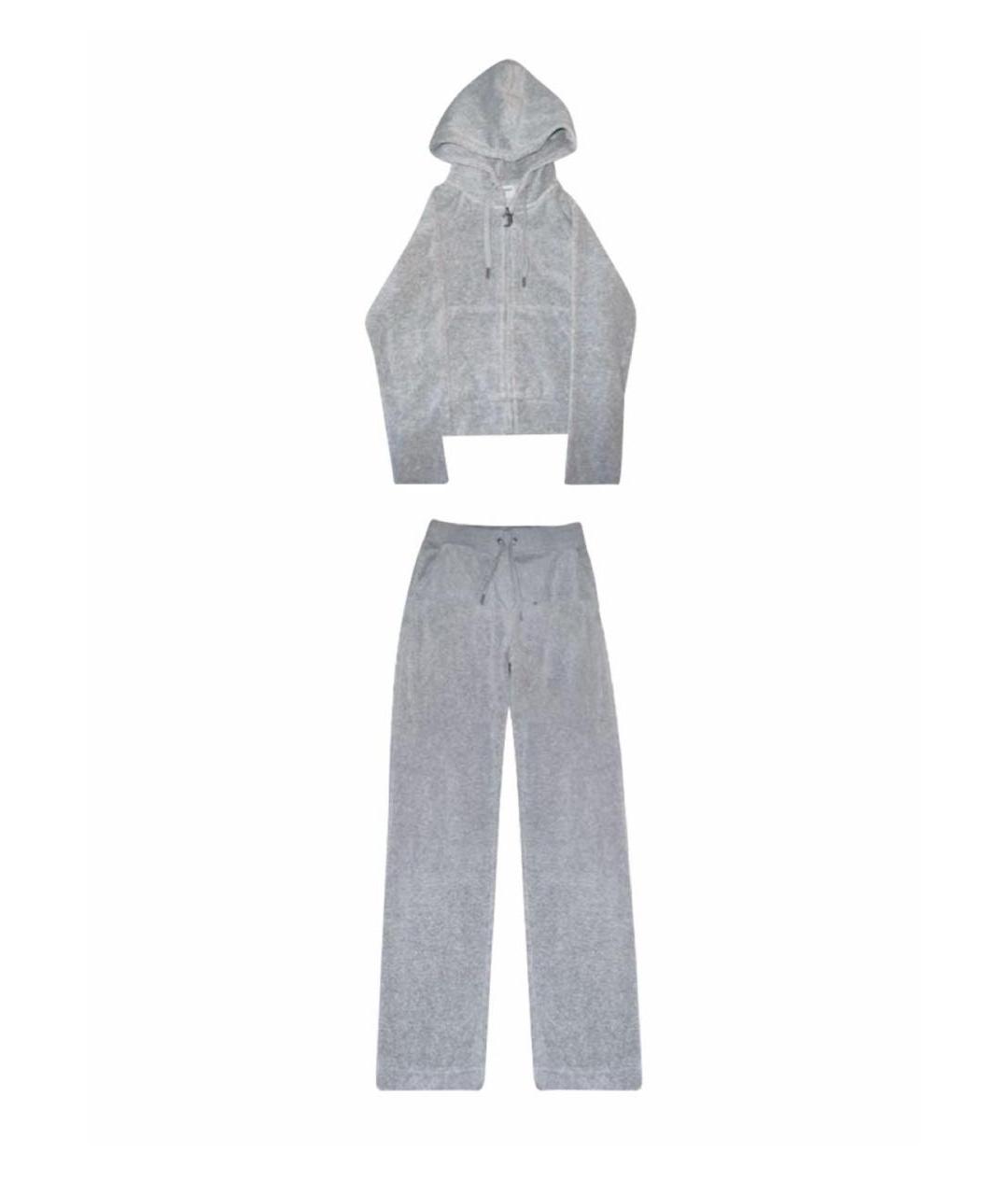 JUICY COUTURE Серый хлопковый спортивные костюмы, фото 9