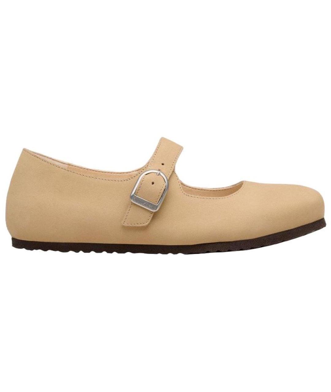 BIRKENSTOCK Бежевые замшевые балетки, фото 1