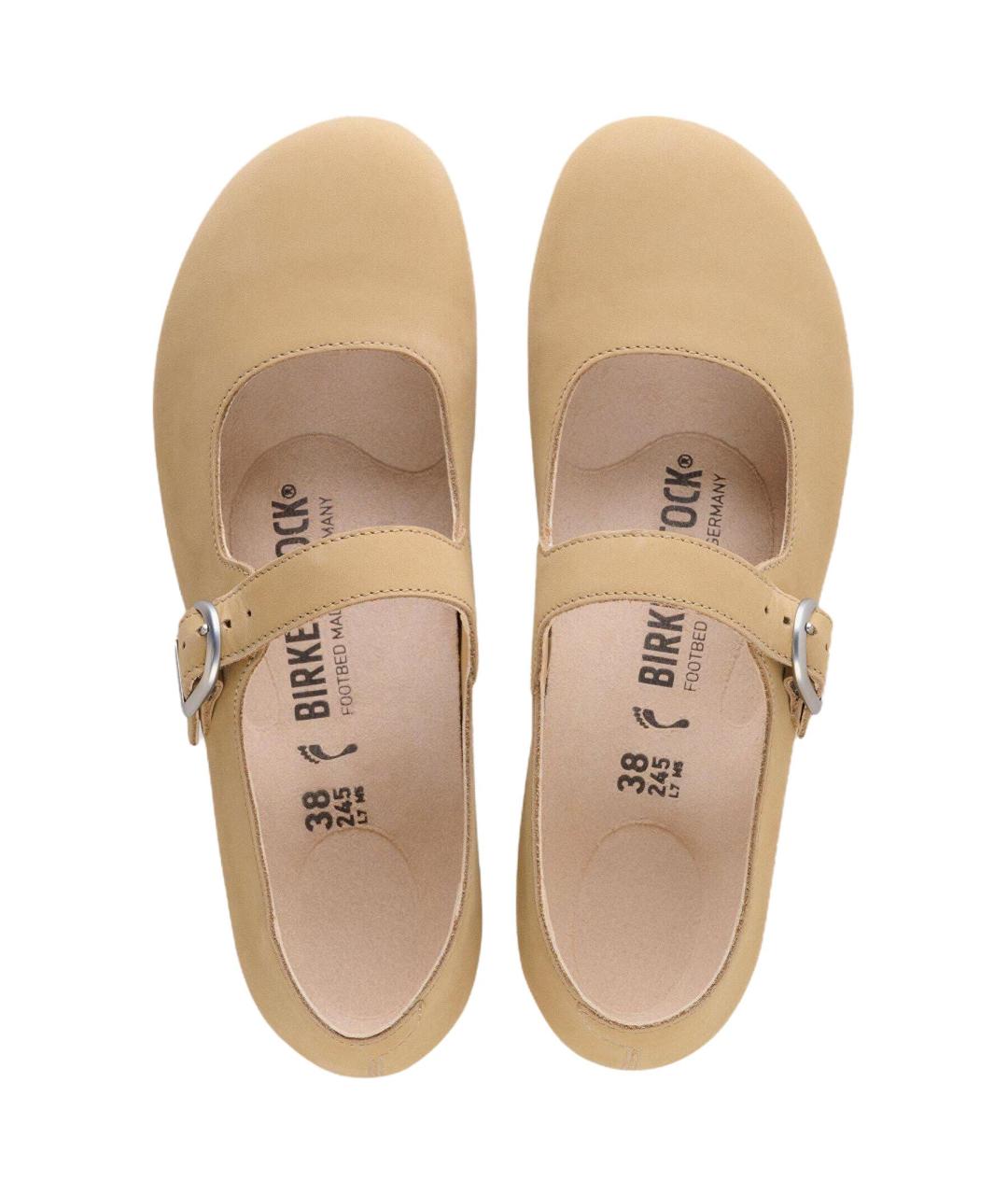 BIRKENSTOCK Бежевые замшевые балетки, фото 4