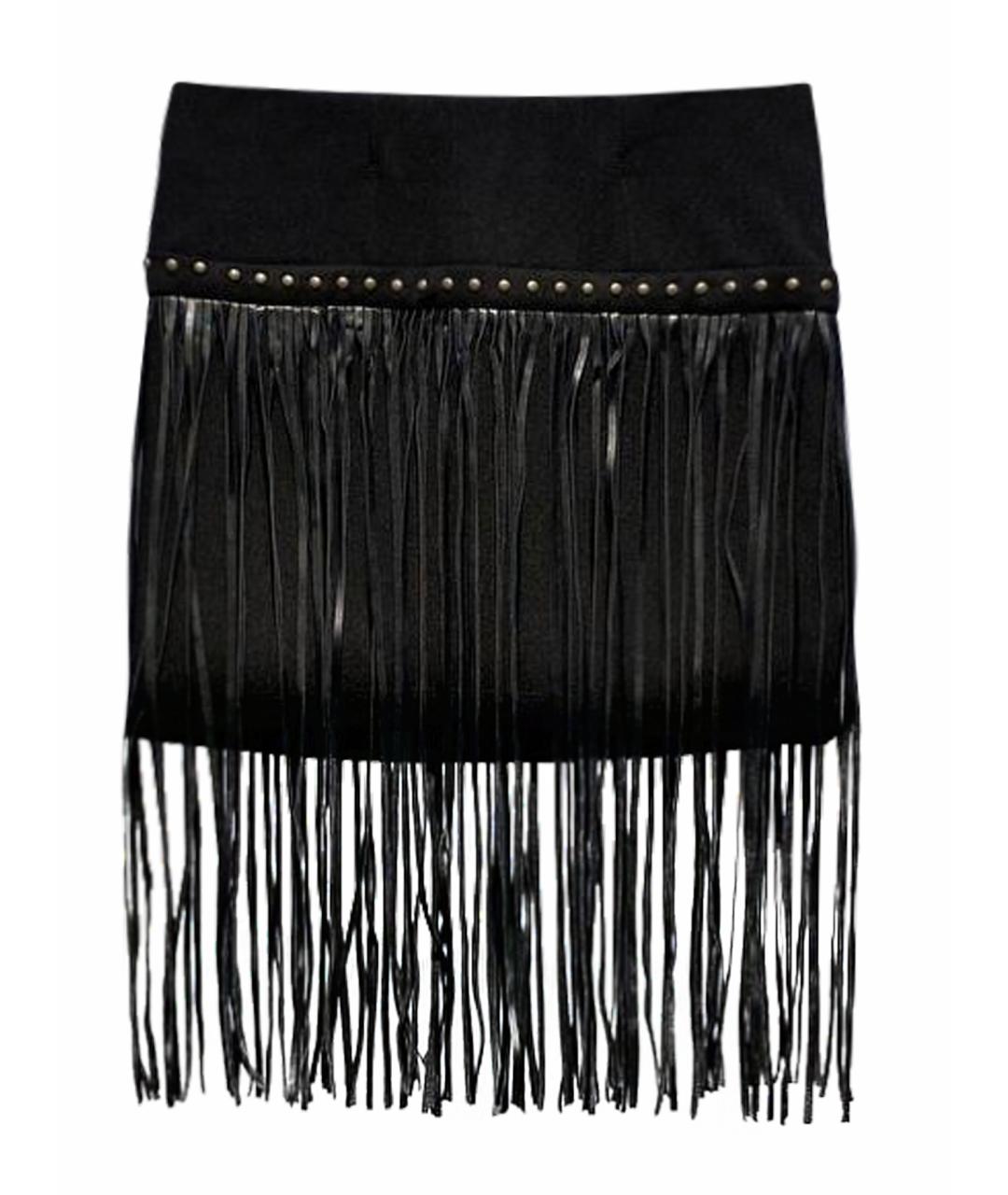 MONNALISA Черная полиэстеровая юбка, фото 1