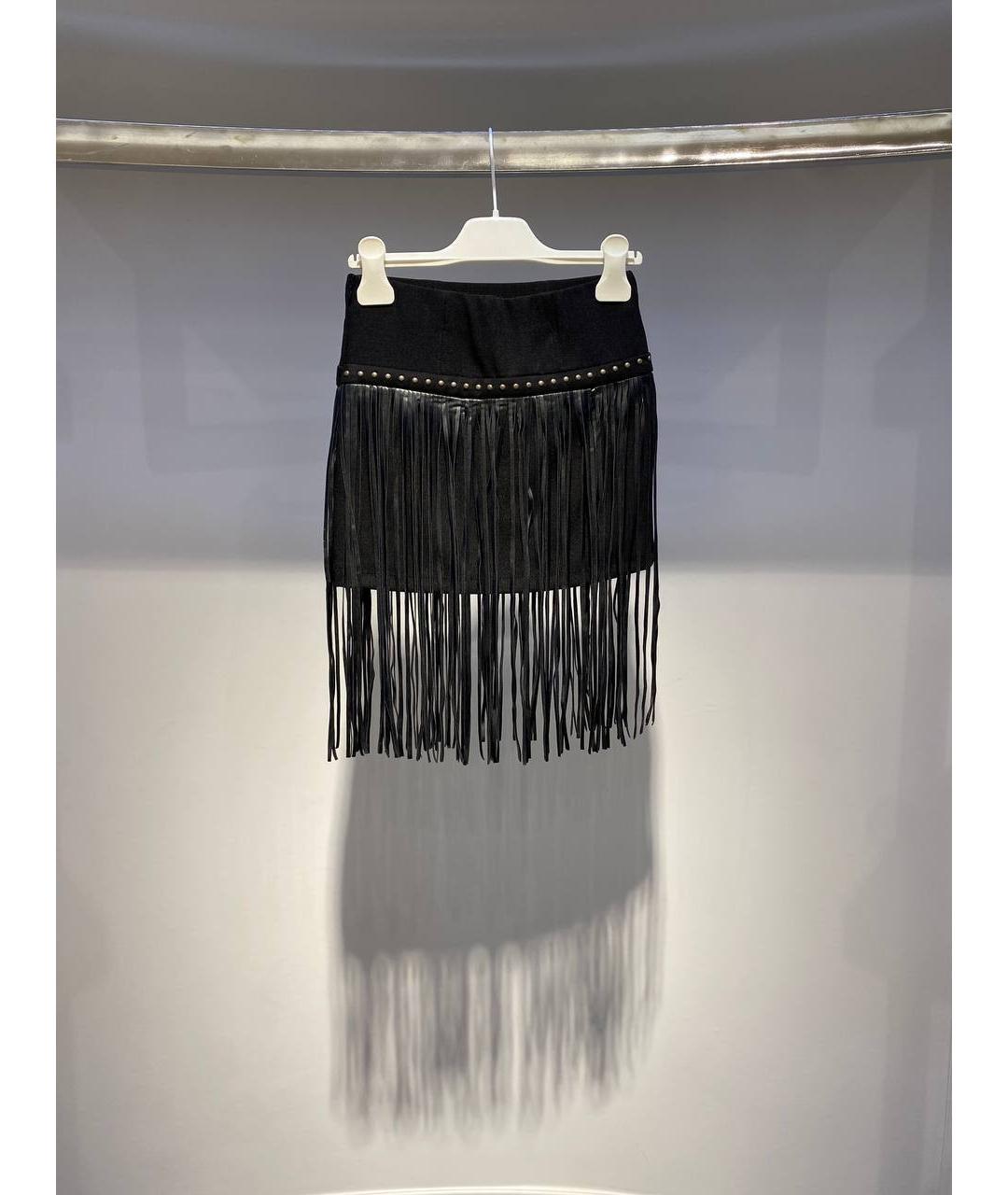 MONNALISA Черная полиэстеровая юбка, фото 3