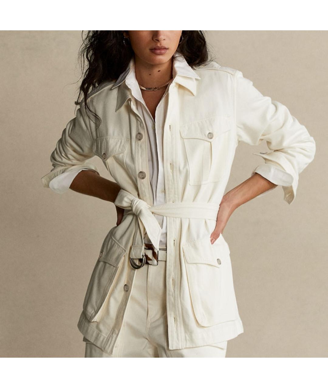 POLO RALPH LAUREN Белый тренч/плащ, фото 4