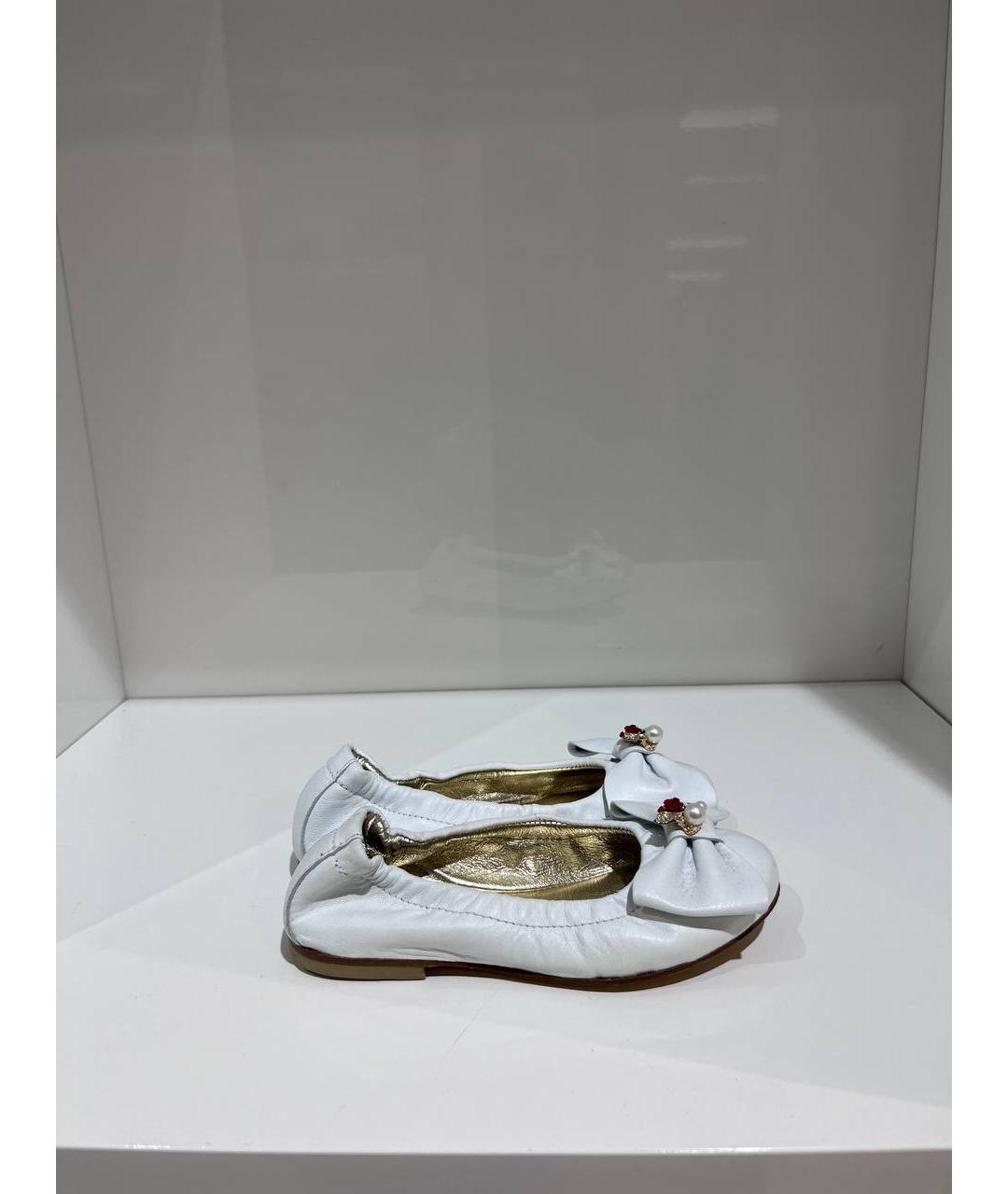 MONNALISA Белые кожаные балетки, фото 4