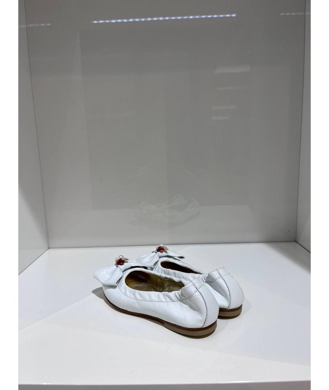 MONNALISA Белые кожаные балетки, фото 3