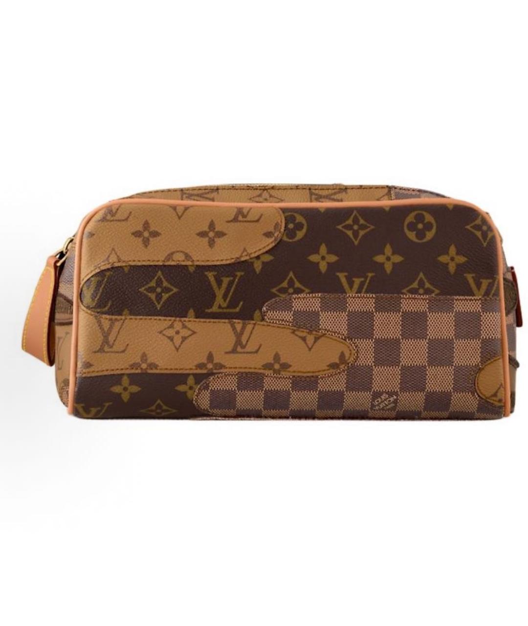 LOUIS VUITTON Коричневая косметичка, фото 6