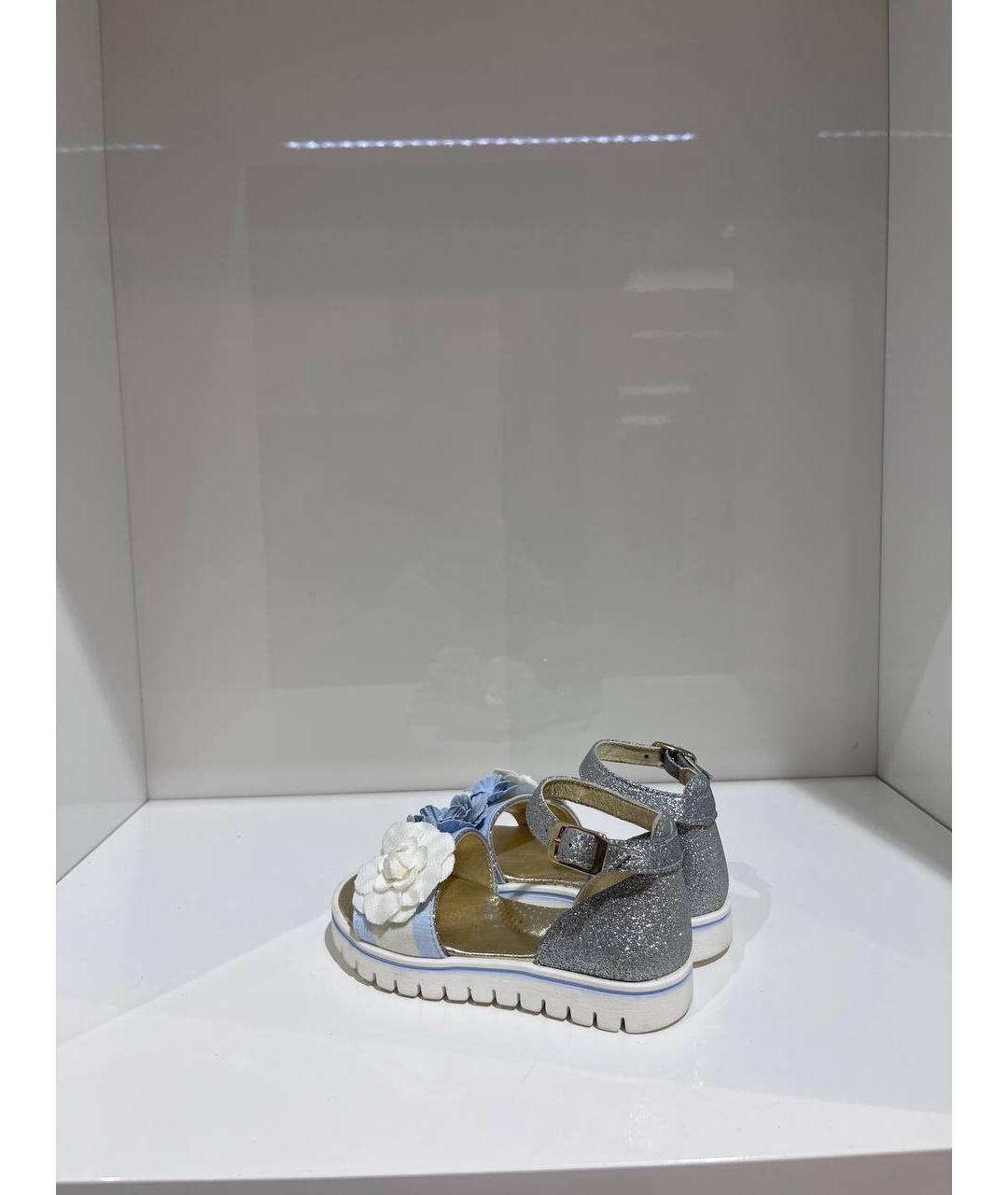 MONNALISA Голубые сандалии и шлепанцы, фото 3