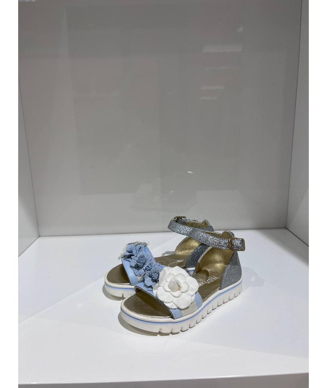 MONNALISA Голубые сандалии и шлепанцы, фото 2