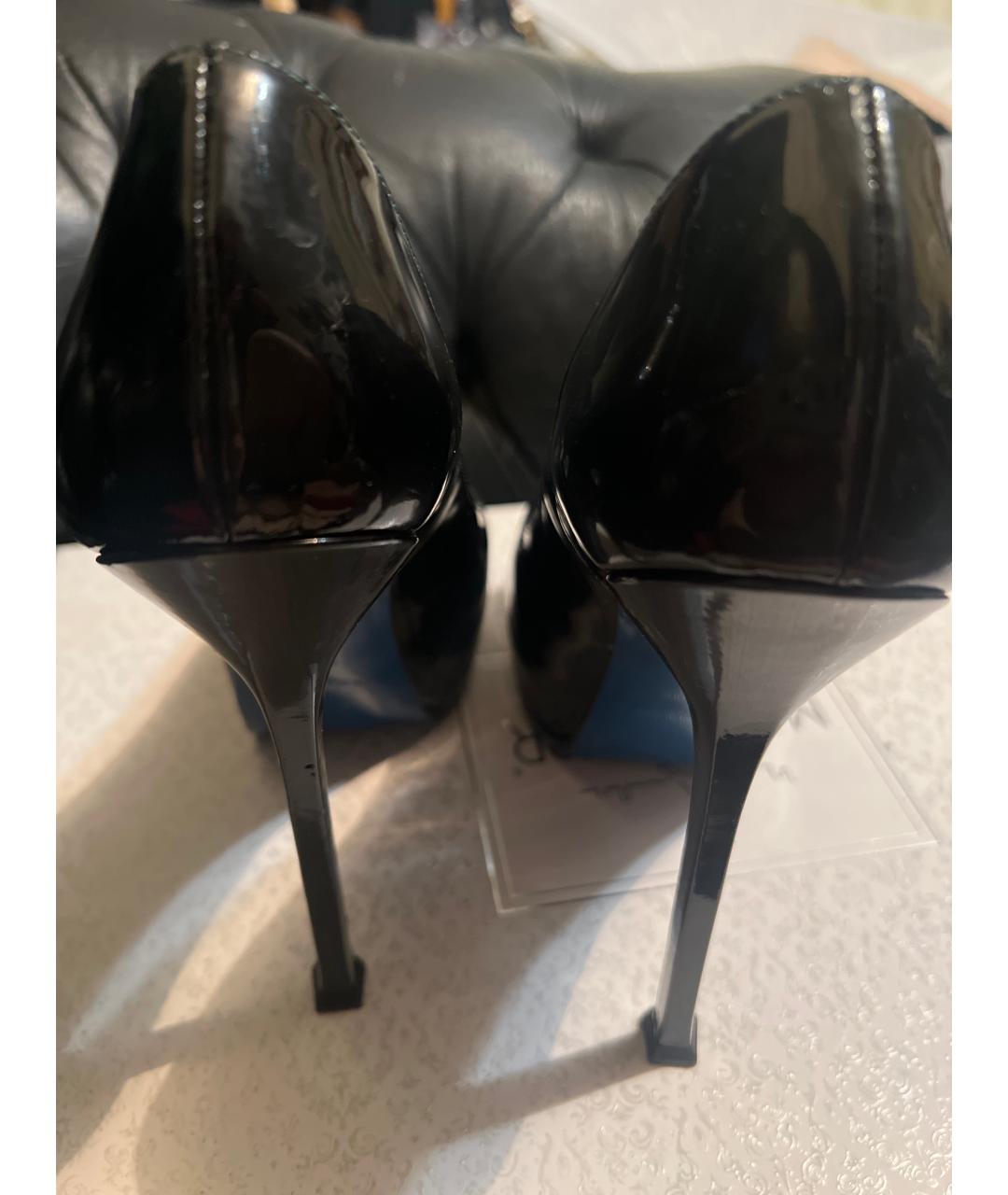 SAINT LAURENT Черные кожаные туфли, фото 4