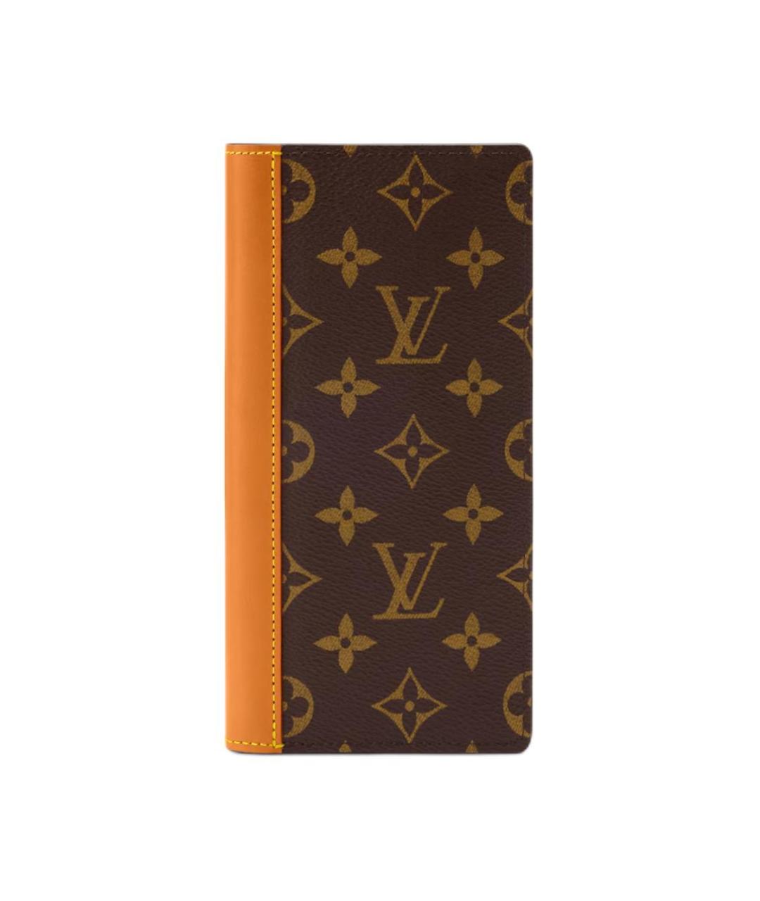 LOUIS VUITTON Коричневый кожаный кошелек, фото 1