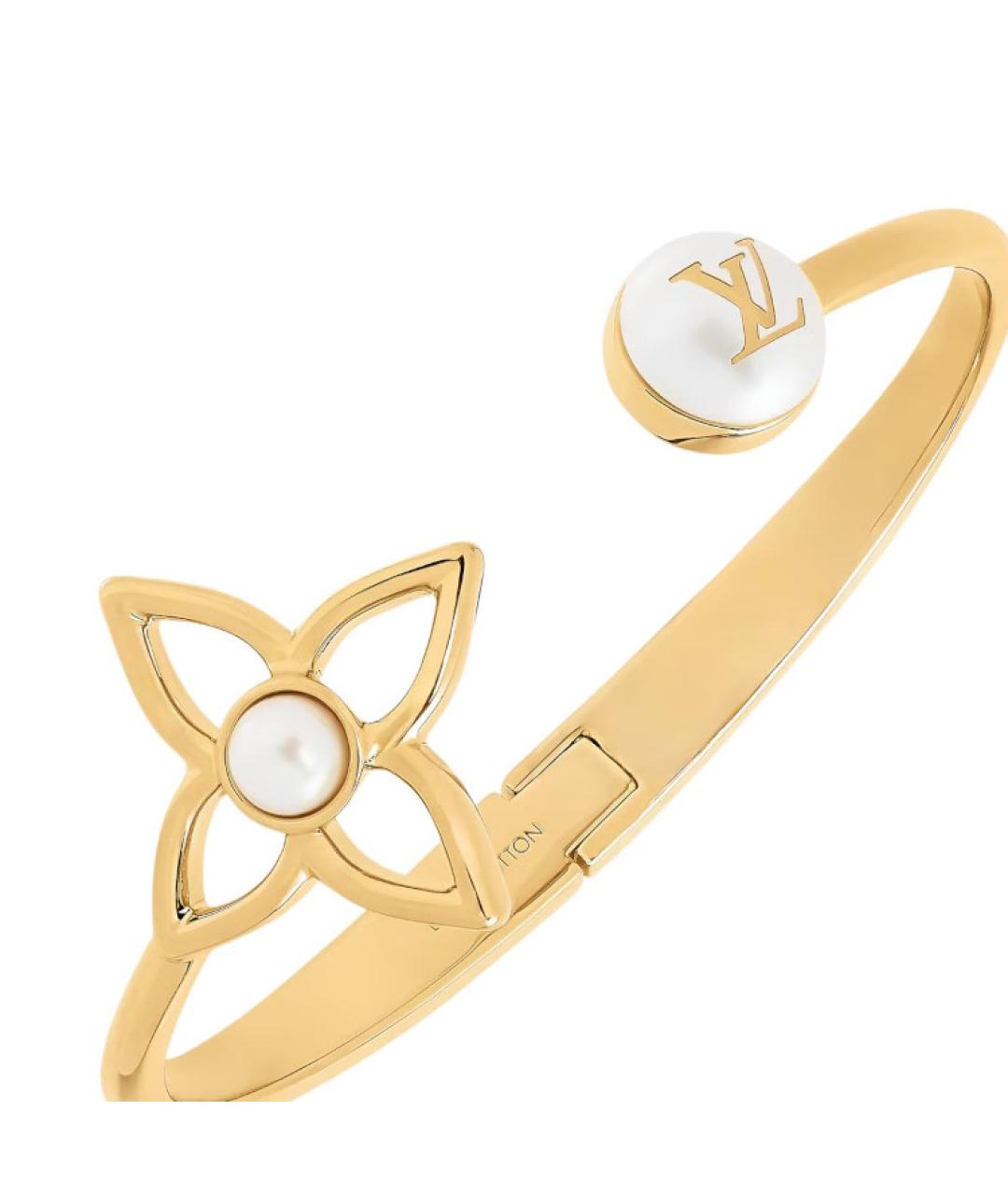 LOUIS VUITTON Золотой металлический браслет, фото 3