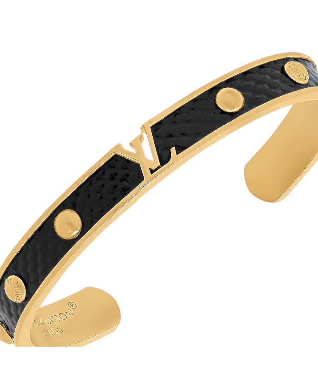 LOUIS VUITTON Черный металлический браслет, фото 3